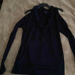 BCBG Maxazria Cold Shoulder Long Sleeve Top
